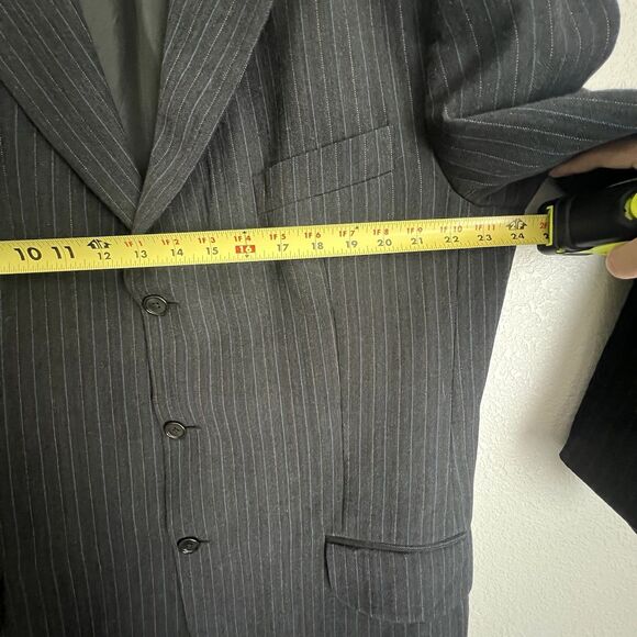Romeo Gigli Mens Pinstripe Suit Jacket Size 42 R 52 IT - Picture 11 of 11